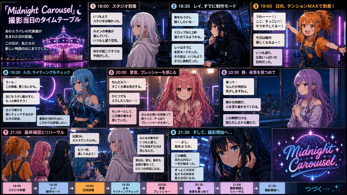 Midnight Carousel撮影前夜のブログ記事
