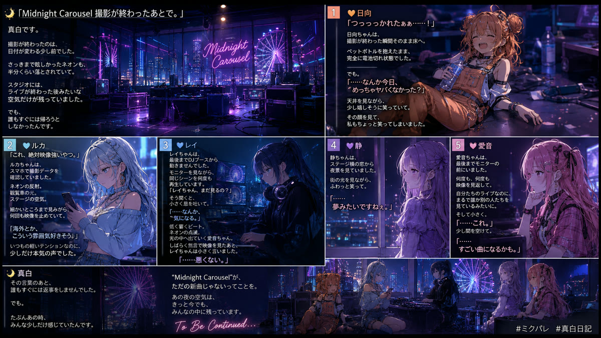 🌃「Midnight Carousel 撮影が終わったあとで。」