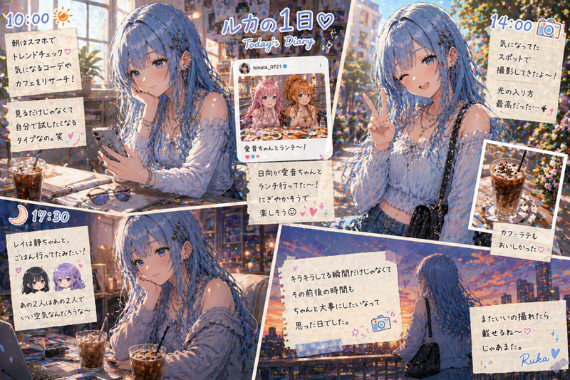 ルカの1日、ちょっとだけ裏側話しよっか📸