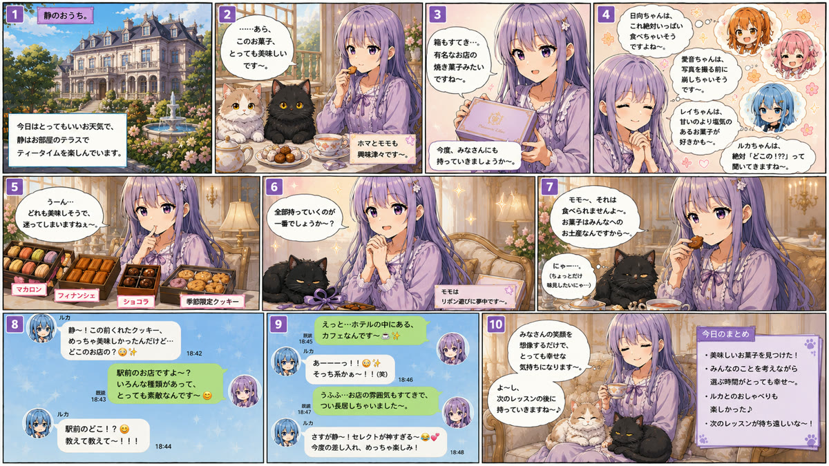 💜「静、お気に入りのお菓子を見つけました。」