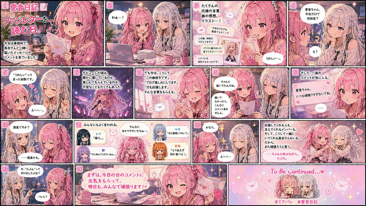 🌃「愛音、ファンレターを読む。」