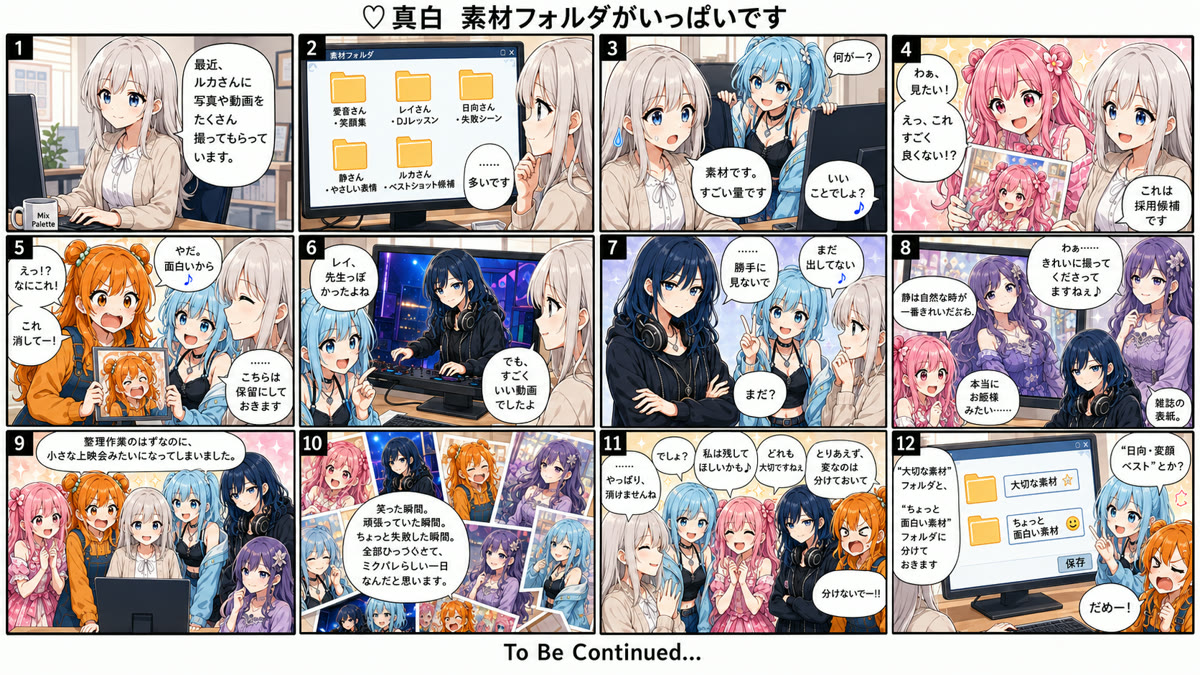 🤍 素材フォルダがいっぱいです