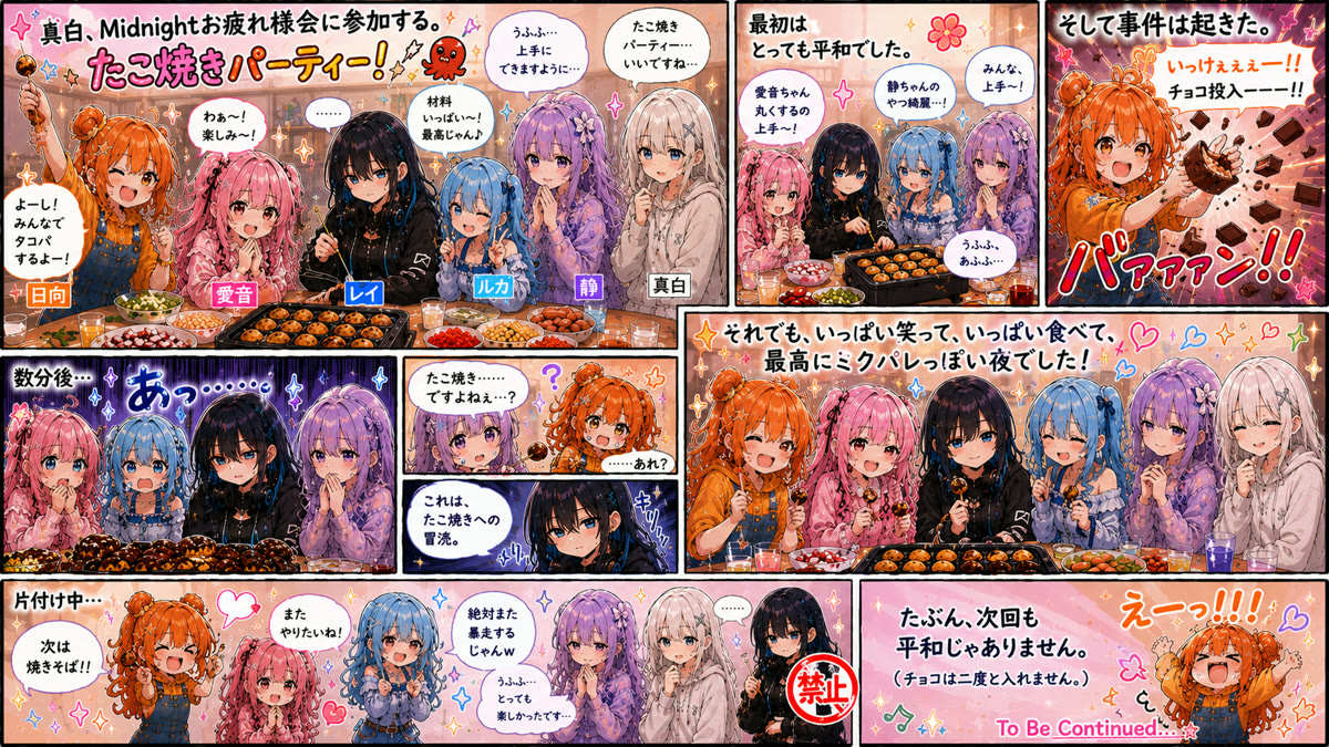 🌃「真白、Midnightお疲れ様会に参加する。」