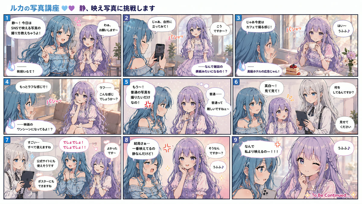 🩵💜 静、映え写真に挑戦します