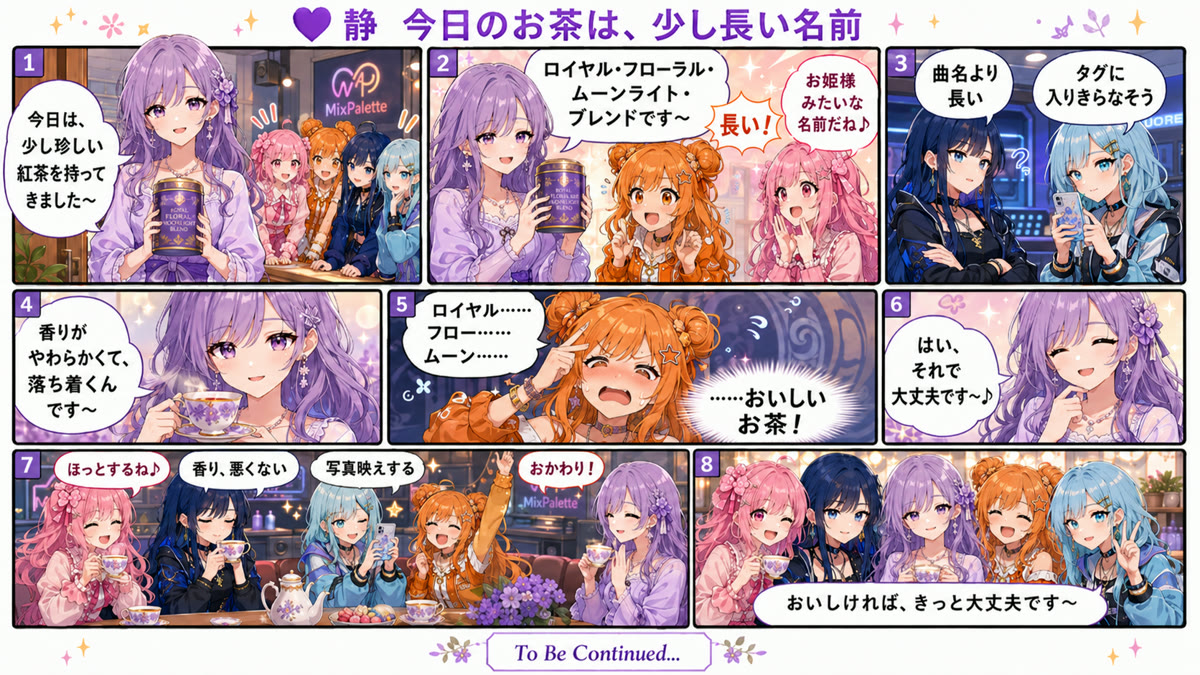 💜 今日のお茶は、少し長い名前